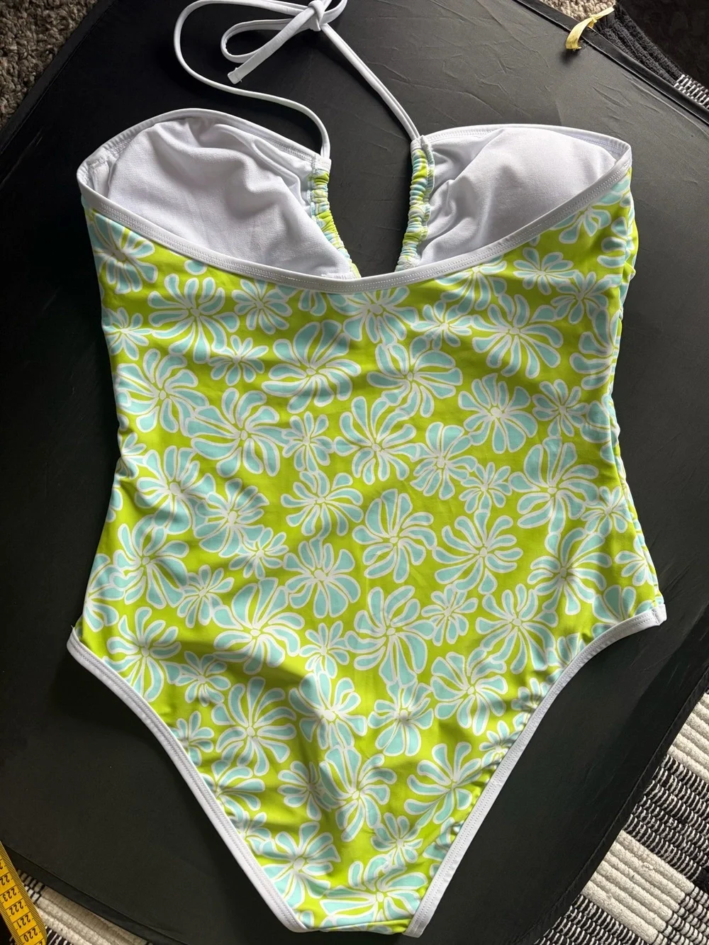 Ninety nine Lime Green Floral One-Piece Swimsuit
